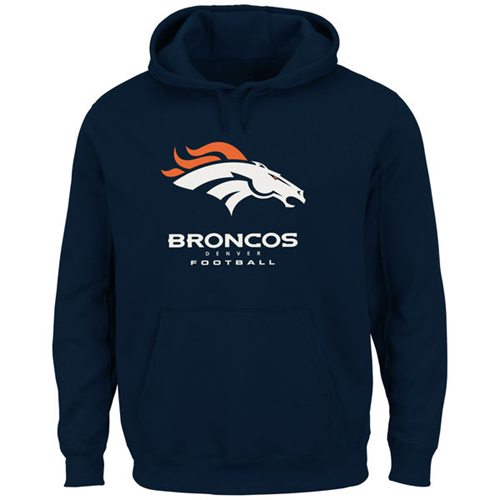 Denver Broncos Critical Victory Pullover Hoodie Navy Blue - Click Image to Close